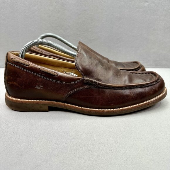 UGG Via Ponte Mens Size 9.5 Loafers Brown Suede Slip-On Comfort Lined‎ Slippers